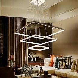 Luminária pendente de design moderno com três anéis