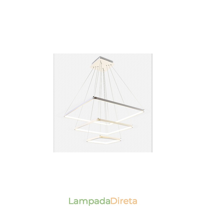 Luminária pendente de design moderno com três anéis