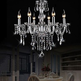 Lustre de cristal galvanizado clássico tradicional vintage