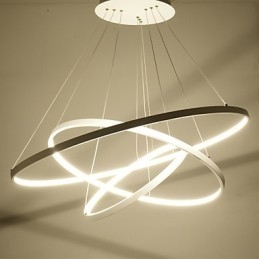 Luminária pendente de design moderno com três anéis