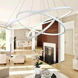 Luminária pendente de design moderno com três anéis