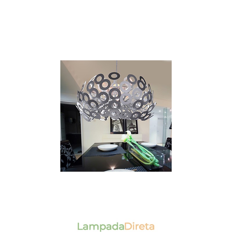 Luminária pendente moderna em formato de círculo Abajur em destaque
