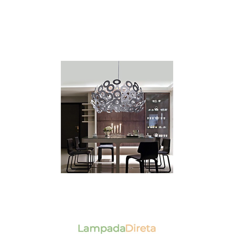 Luminária pendente moderna em formato de círculo Abajur em destaque