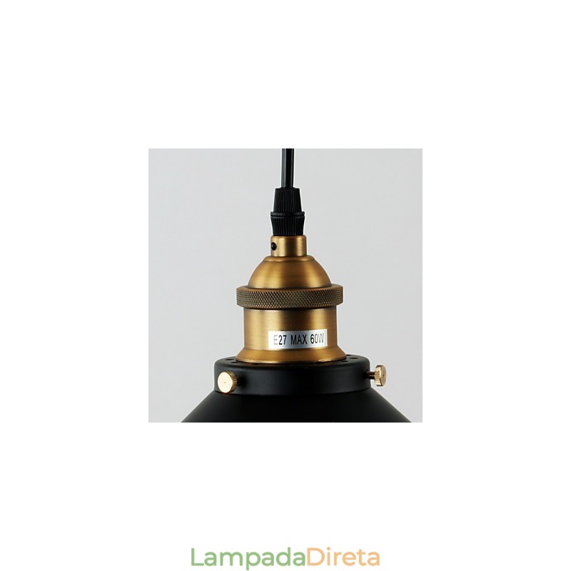 Luminária pendente estilo retrô tradicional clássica com pintura em estilo mini