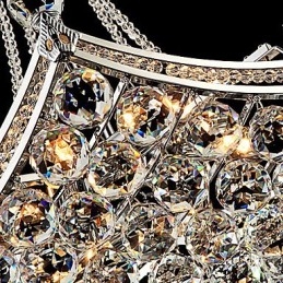 Luminária pendente moderna contemporânea de cristal galvanizado em metal