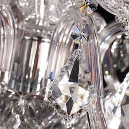 Lustre de Cristal Luxo Moderno Living 8 Luzes