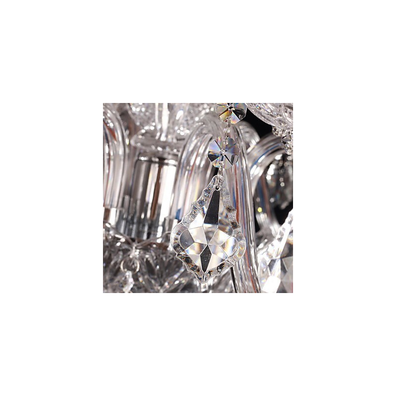 Lustre de Cristal Luxo Moderno Living 8 Luzes