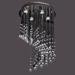 Moderno Contemporâneo Cristal Cromado Metal Montagem Embutida