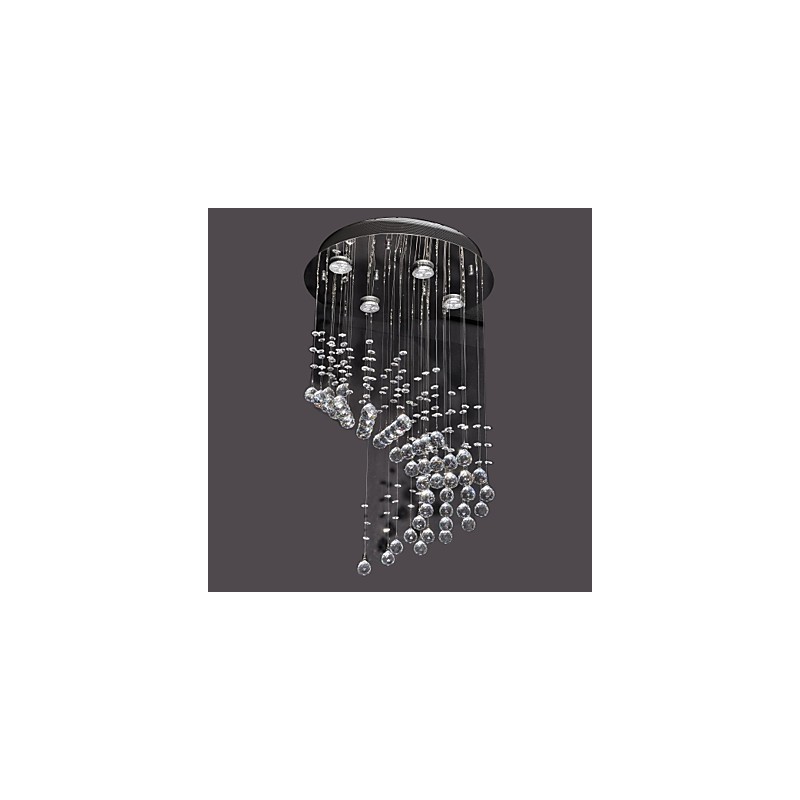 Moderno Contemporâneo Cristal Cromado Metal Montagem Embutida