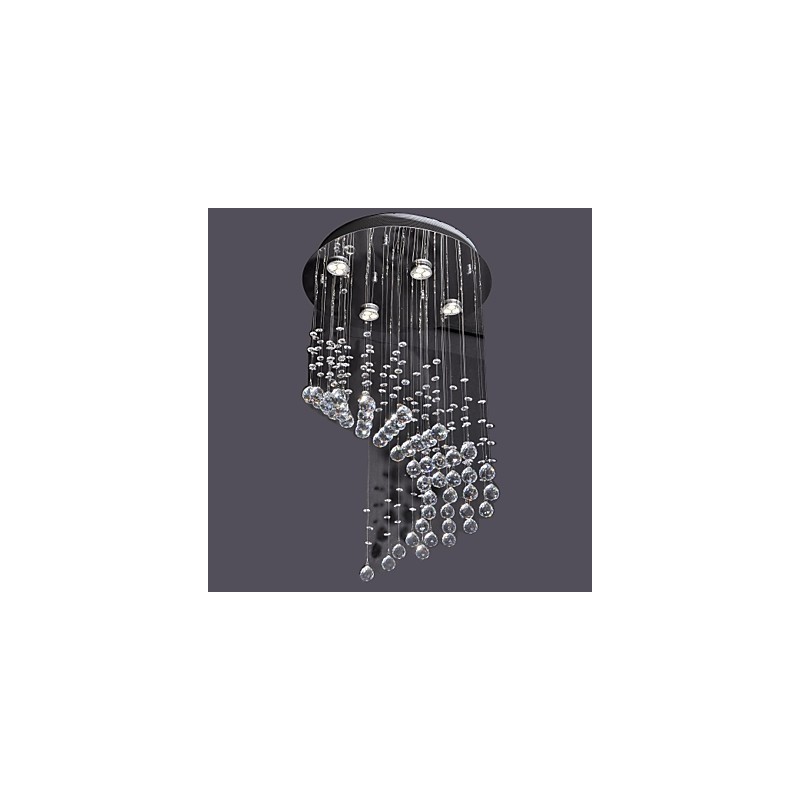 Moderno Contemporâneo Cristal Cromado Metal Montagem Embutida