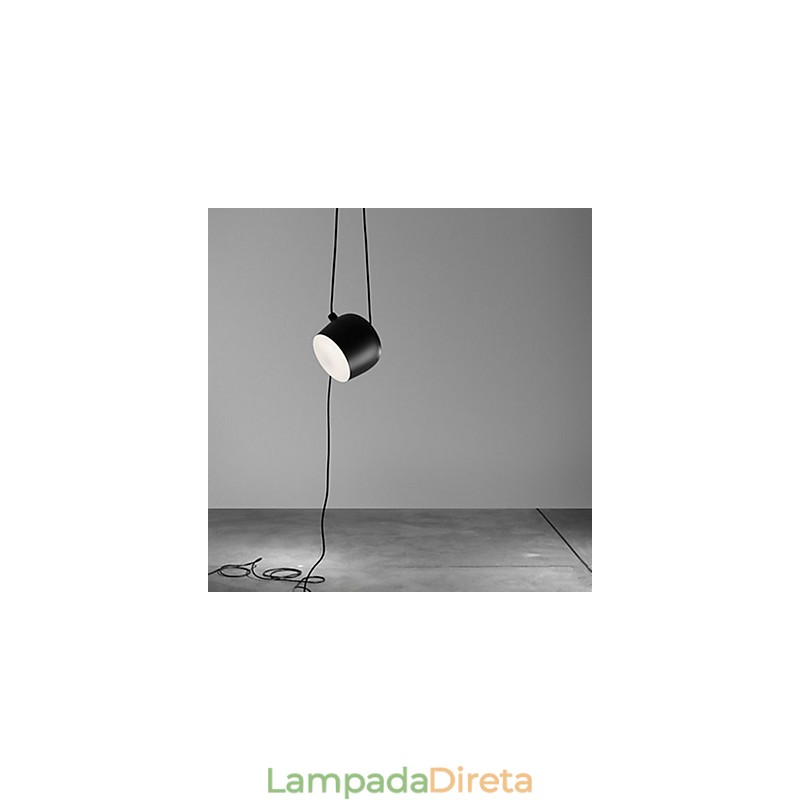 Luminária pendente de metal com pintura contemporânea moderna