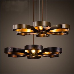 Luminária pendente estilo americano de ferro industrial estilo vento flor