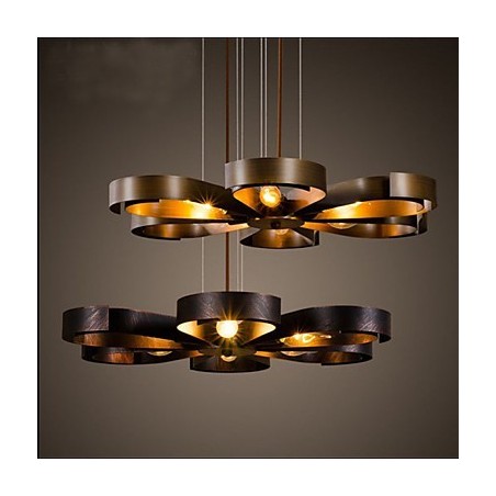 Luminária pendente estilo americano de ferro industrial estilo vento flor Luminária pendente estilo americano de ferro industrial estilo vento flor