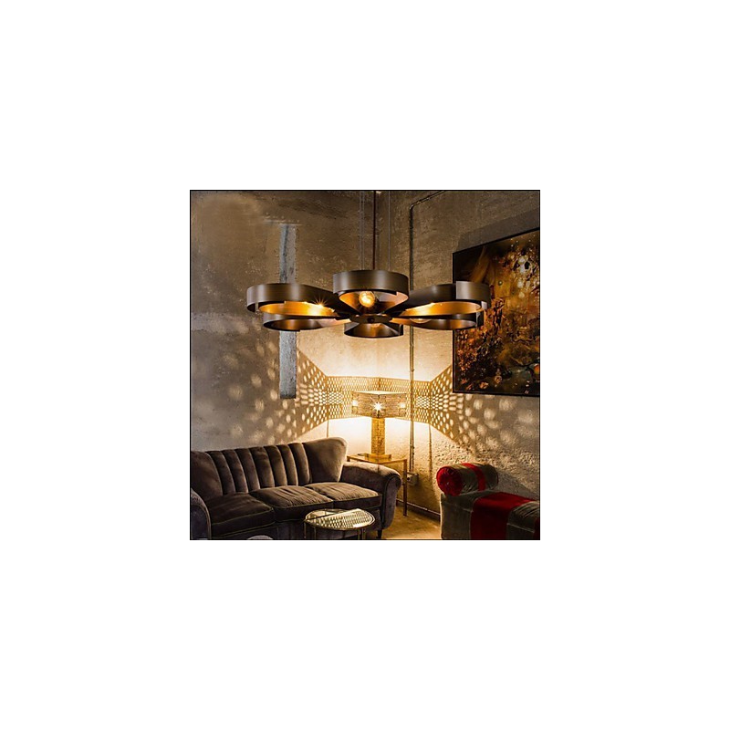 Luminária pendente estilo americano de ferro industrial estilo vento flor
