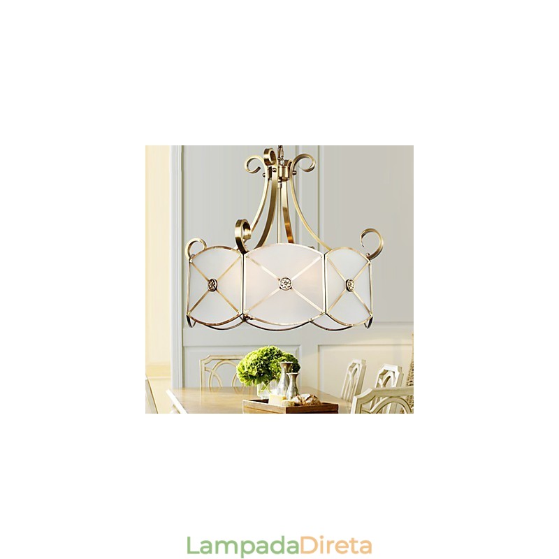 Família de luminárias de teto de cobre com design decorativo contemporâneo moderno