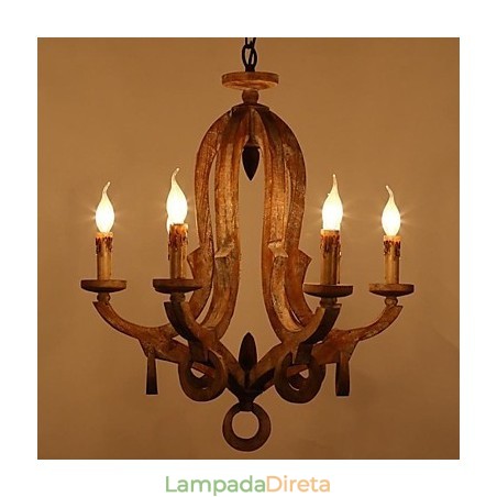 Lustre de metal com pintura estilo retrô vintage mini Lustre de metal com pintura estilo retrô vintage mini