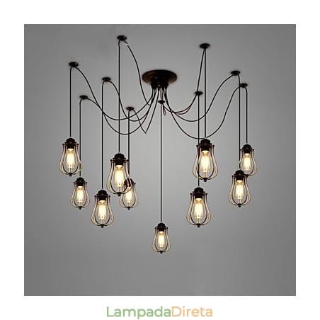 Vintage Edison Múltiplo Ajustável DIY Lâmpada de Teto Luz Pingente Iluminação Lustre Moderno Chique Industrial Jantar Vintage Edison Múltiplo Ajustável DIY Lâmpada de Teto Luz Pingente Iluminação Lustre Moderno Chique Industrial Jantar