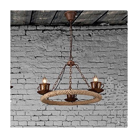 Lustre de corda de vento da indústria cerâmica RetroLron Lustre Simples3 Lustre de corda de vento da indústria cerâmica RetroLron Lustre Simples3