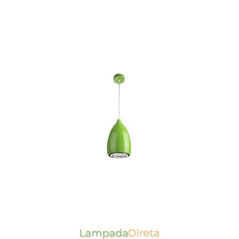 Luminária pendente de metal com pintura de globo contemporânea moderna