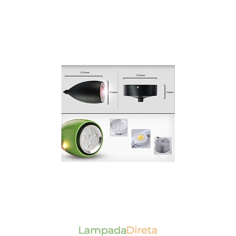 Luminária pendente de metal com pintura de globo contemporânea moderna