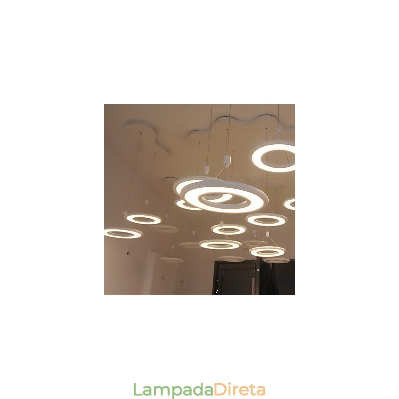 Luminária pendente moderna contemporânea em metal