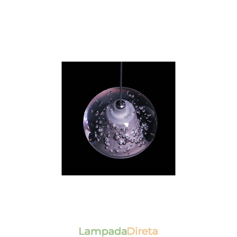 Luminária pendente G4 Retroifit 3W Cromado Cristal Moderno Contemporâneo Luminária pendente