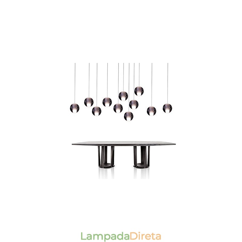 Luminária pendente G4 Retroifit 3W Cromado Cristal Moderno Contemporâneo Luminária pendente