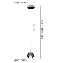 Luminária pendente G4 Retroifit 3W Cromado Cristal Moderno Contemporâneo Luminária pendente