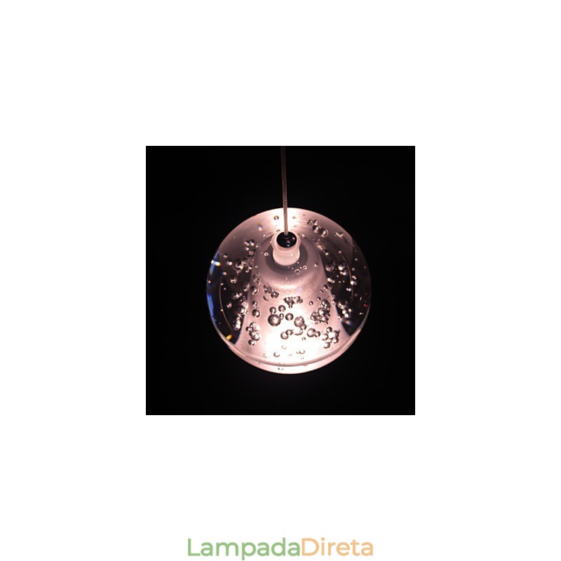 Luminária pendente G4 Retroifit 3W Cromado Cristal Moderno Contemporâneo Luminária pendente