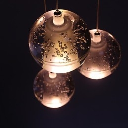 Luminária pendente G4 Retroifit 3W Cromado Cristal Moderno Contemporâneo Luminária pendente