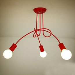 Lustre de Metal com Pintura Contemporânea Moderna