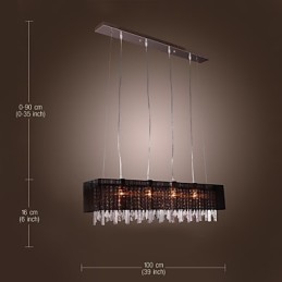 Ilha moderna contemporânea cristal outros metal pingente luz