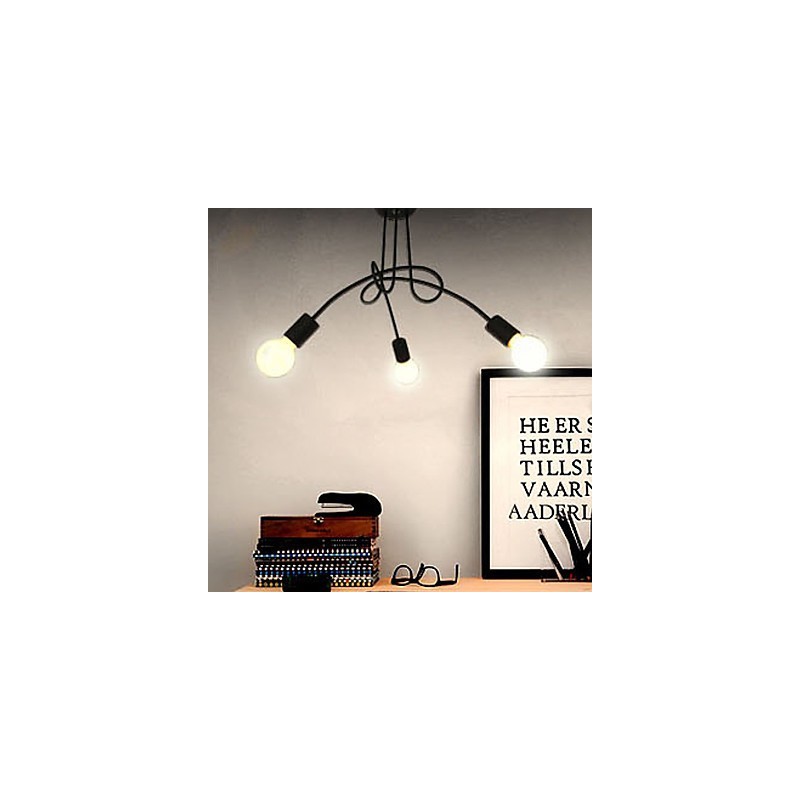 Lustre de Metal com Pintura Contemporânea Moderna
