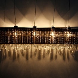 Ilha moderna contemporânea cristal outros metal pingente luz