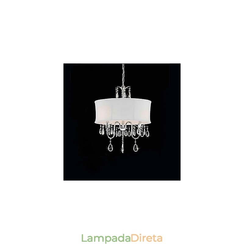 Luminária pendente de metal galvanizado