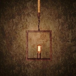 Tradicional Clássico Rústico Lodge Vintage Retro Country Metal Pendente Luz