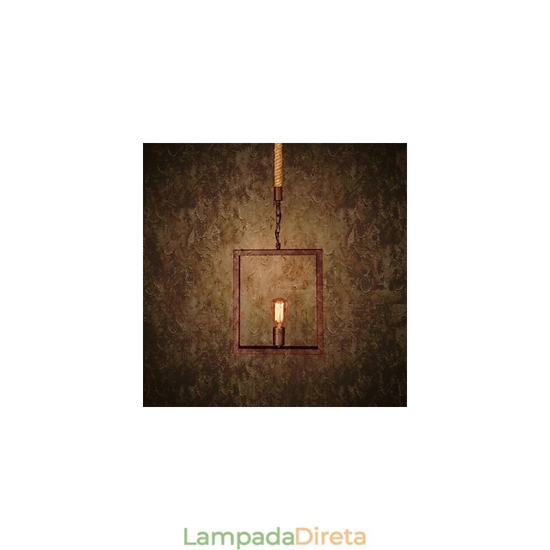 Tradicional Clássico Rústico Lodge Vintage Retro Country Metal Pendente Luz