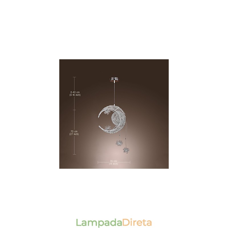 Luminária pendente moderna contemporânea estilo globo mini galvanizada em metal