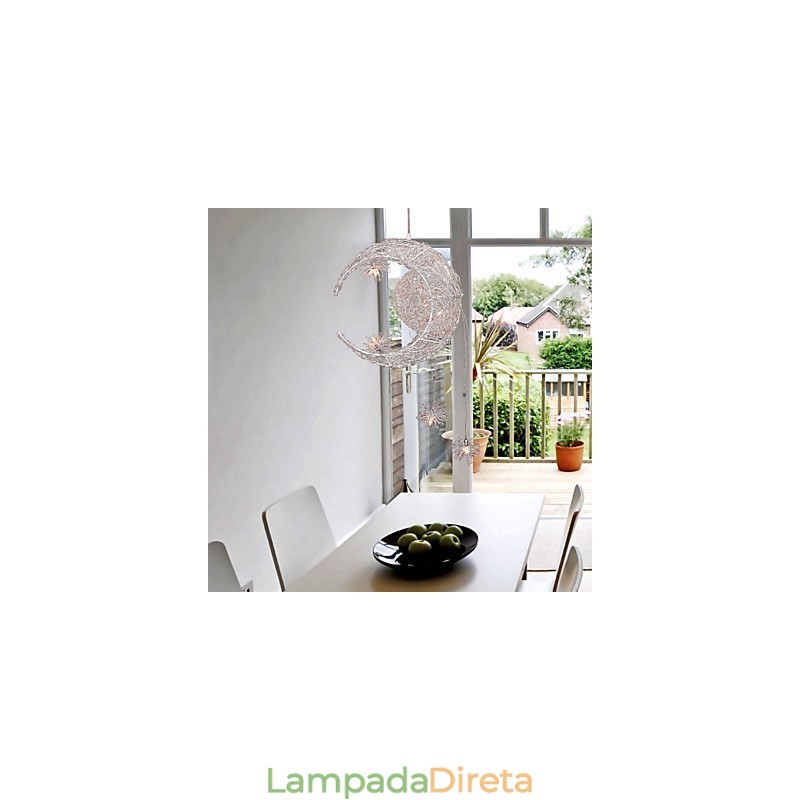 Luminária pendente moderna contemporânea estilo globo mini galvanizada em metal