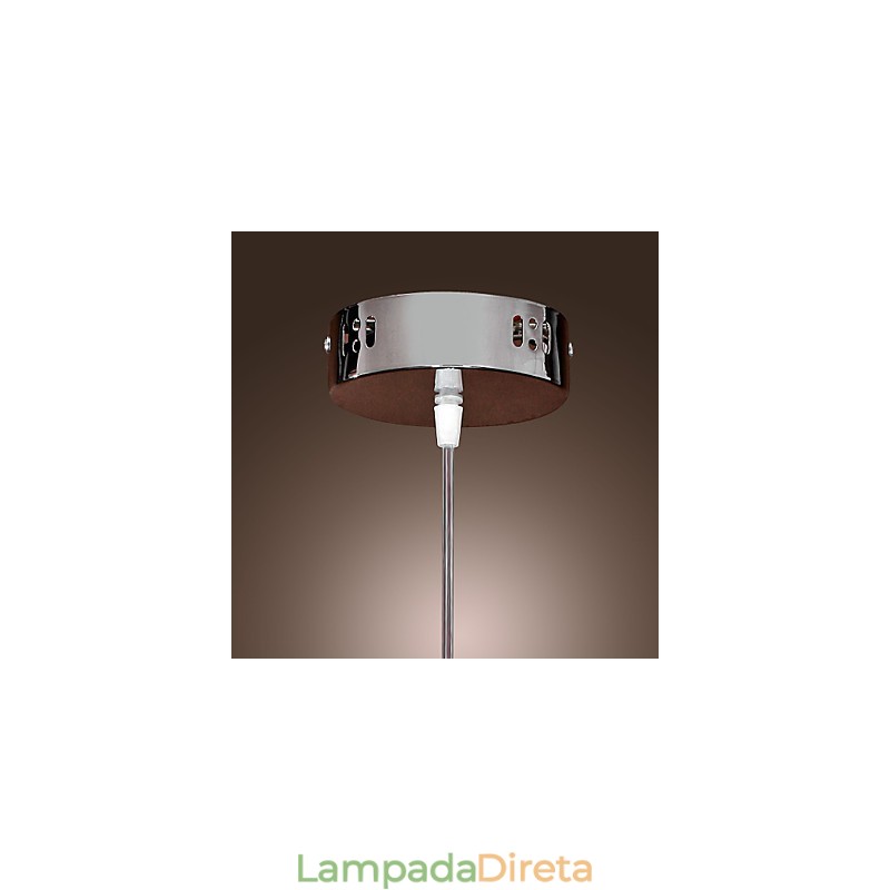 Luminária pendente moderna contemporânea estilo globo mini galvanizada em metal