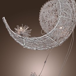 Luminária pendente moderna contemporânea estilo globo mini galvanizada em metal