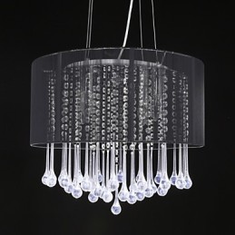 Tambor Pingente Moderno 4 Luzes Enrolamento Abajur Lustre de Cristal Lustre Moderno Design Minimalista