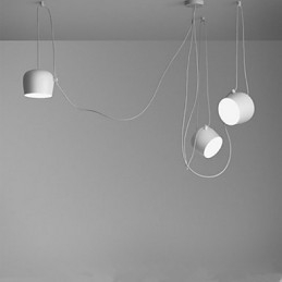 Luminária pendente de metal com pintura contemporânea moderna