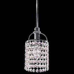 Luminária pendente de metal cristal