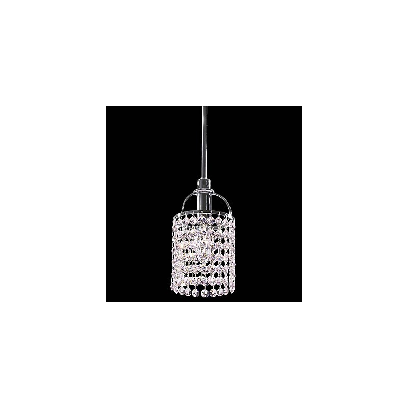 Luminária pendente de metal cristal