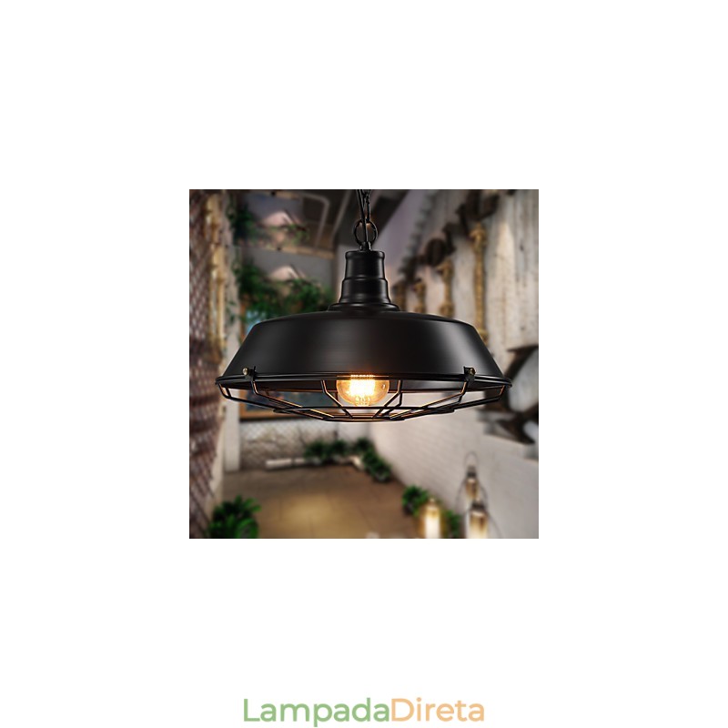 Luminárias pendentes American Country Retro Ferro forjado Contemporâneo e Contratado Armazém Droplight