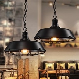 Luminárias pendentes American Country Retro Ferro forjado Contemporâneo e Contratado Armazém Droplight