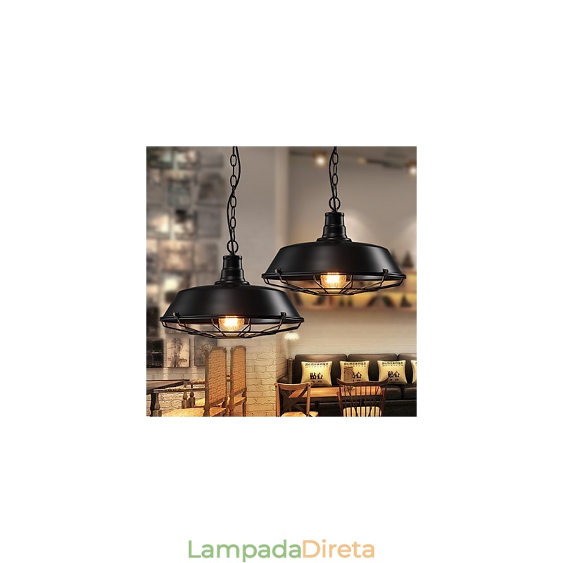 Luminárias pendentes American Country Retro Ferro forjado Contemporâneo e Contratado Armazém Droplight