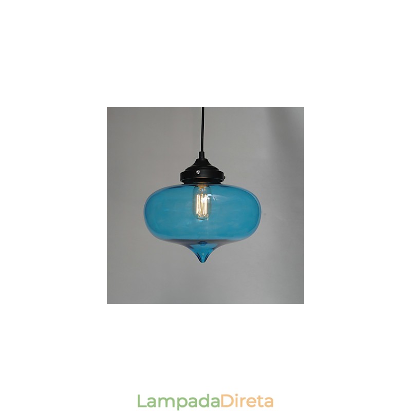 Pendente Bubble Design 1 Luz com Sombra Transparente