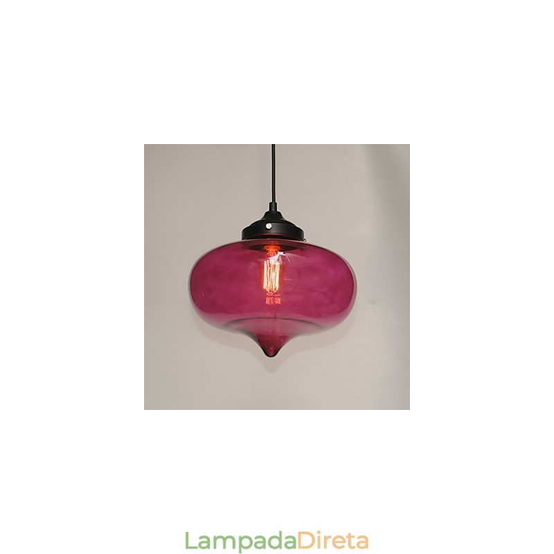 Pendente Bubble Design 1 Luz com Sombra Transparente